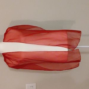 🖐️3/$15🖐️Sheer, Shawl/wrap, Red